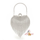 Heart Brick-inlaid Clutch Women's Bag