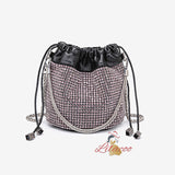 Chain Diamond Beam Pocket One Shoulder Bag