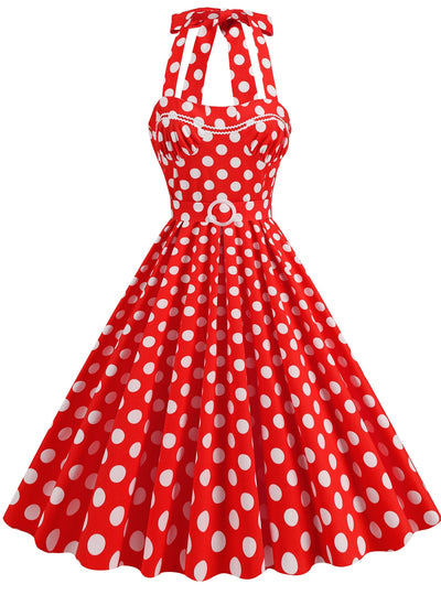 Hepburn Polka-dot Retro Dress