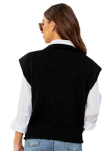 Round Neck Sleeveless Sweater Vest