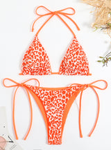 Leopard Split Tiece Piece Bikini