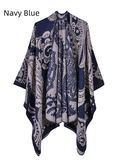 Women's Scarves Padded Warm Shawl Cloak