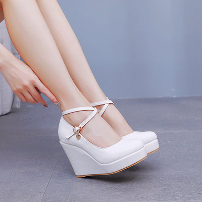 10 cm Thick Platform Wedge Shoes