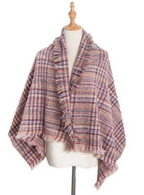 Plaid Square Scarf Thickened Scarf Shawl