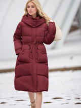 Slim Over-the-knee Cotton-padded Down Coat