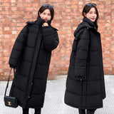 Long Over-the-knee Loose Cotton-padded Down Jacket