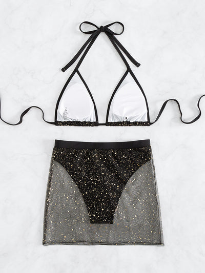 Sexy Two Piece Sequins Bikini