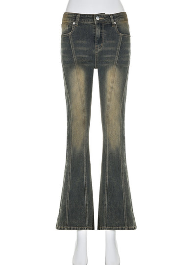 Retro Low-waisted Slim Jeans