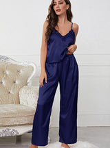 Slim Sexy Sling Silk Pajamas