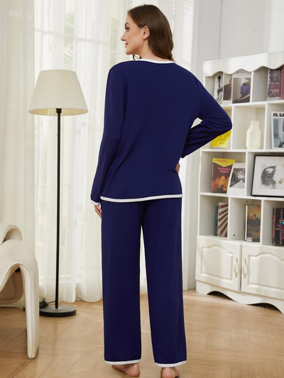 Long Sleeve Casual Pajamas Suit