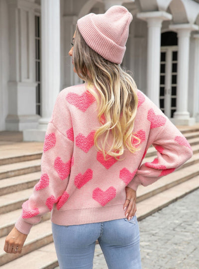 Love Round Neck Pullover Sweater