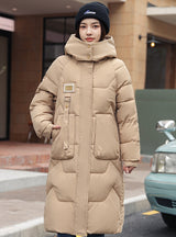 Medium and Long Over-the-knee Cotton-padded Jacket Coat