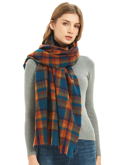 Warm Shawl Prickly Plaid Scarf