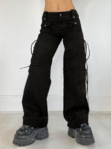 Straight Loose Low Waist Drawstring Pant