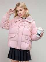 Short Doll Collar Warm Down Coat