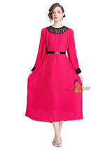 Loose and Slim Fashion Pleated Dress