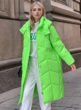 Bright Wash-free Medium and Long Loose Cotton-padded Jacket