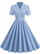 Hepburn Retro Pocket Mid-length Dress