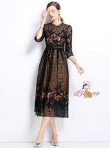 Short Sleeve Slim Lace Dress