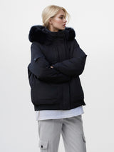 Short Loose Padded Hooded Large Pockets Coat