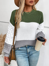 Fashion Loose Color Matching Sweater