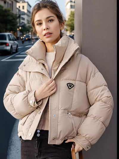 Fake Two Short Cotton-padded Jacket Coats