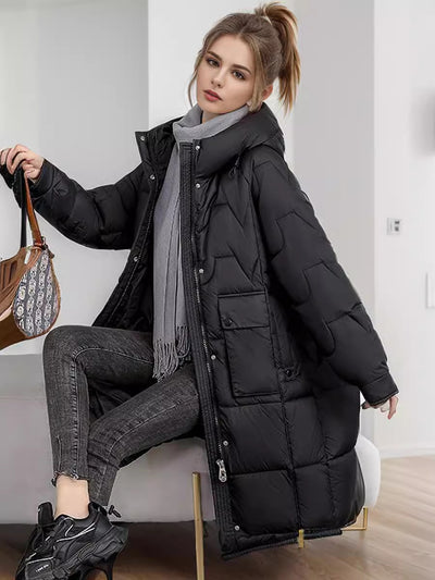 Casual Long Cotton-padded Jacket Coat