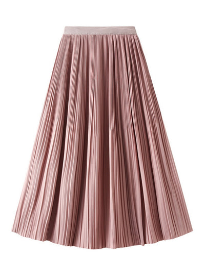 Summer Pleated Long Skirt