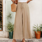 Casual High Waist Wide Leg Trousers Pant