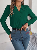 V-neck Long Sleeve Shirt