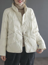 Short White Duck Down Light Down Jacket