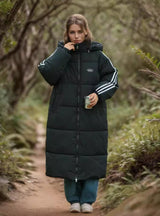 Hood Thickened Long Cotton-padded Down Jacket