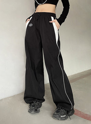 Straight Elastic Waist Sport Pant