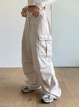 Loose Low Waist Pocket Slacks Pant