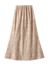 Long Sequined Velvet Fishtail Skirt