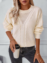 Solid Color Pullover Kink Sweater