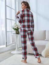 Top Pant Contrast Color Home Suit