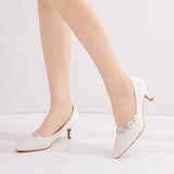 5cm Lace Flower Wedding Shoes