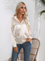 Satin Long Sleeve Shirt