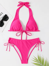 Sexy Solid Color Swimsuit Beach Bikini