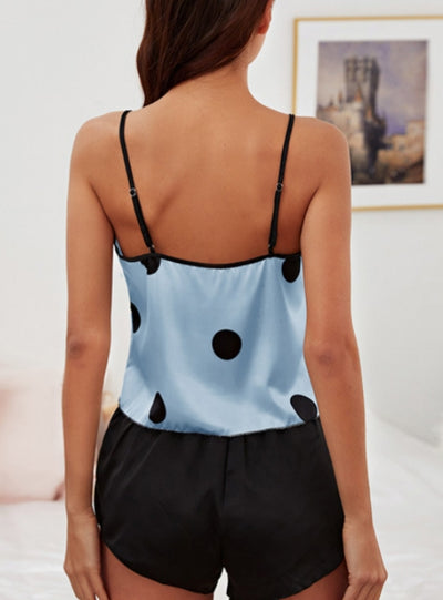 Printed Suspenders Shorts Polka-dot Pajamas