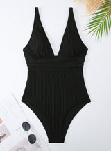 One-piece V-neck Backless Bikini