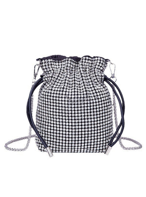 Chain Studded Beam Pocket Bucket Bag