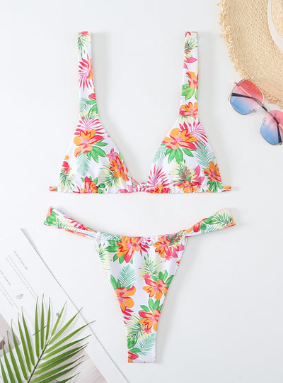 Sexy Split Printed Bikini