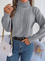 Winter Leisure High-necked Long-sleeved Knitted Sweater