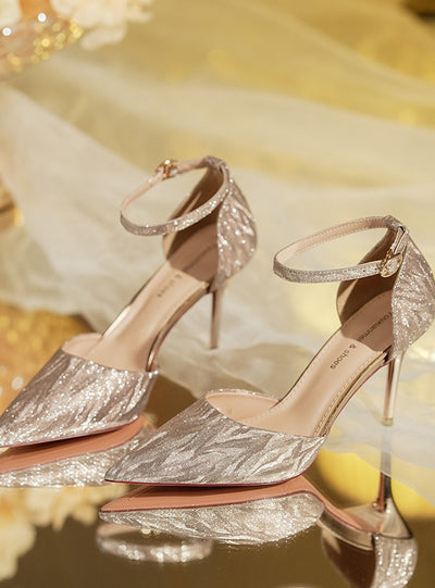 Pointed Shiny Stilettos High Heels Shoes