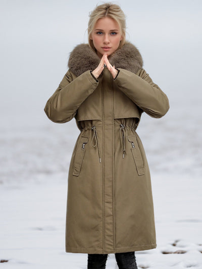 Slim and Long Padded Cotton-padded Coat