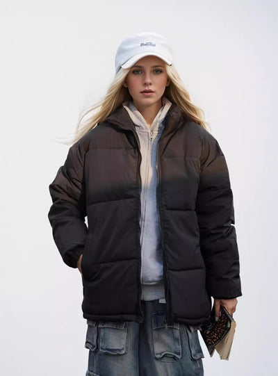 Stand-up Collar Cotton-padded Short Down Coat