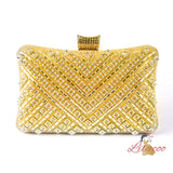 Diamond-encrusted Oblique Hanging Clutch Bag