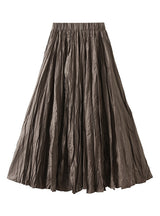 Women Elatic Waist Pleats Skirt